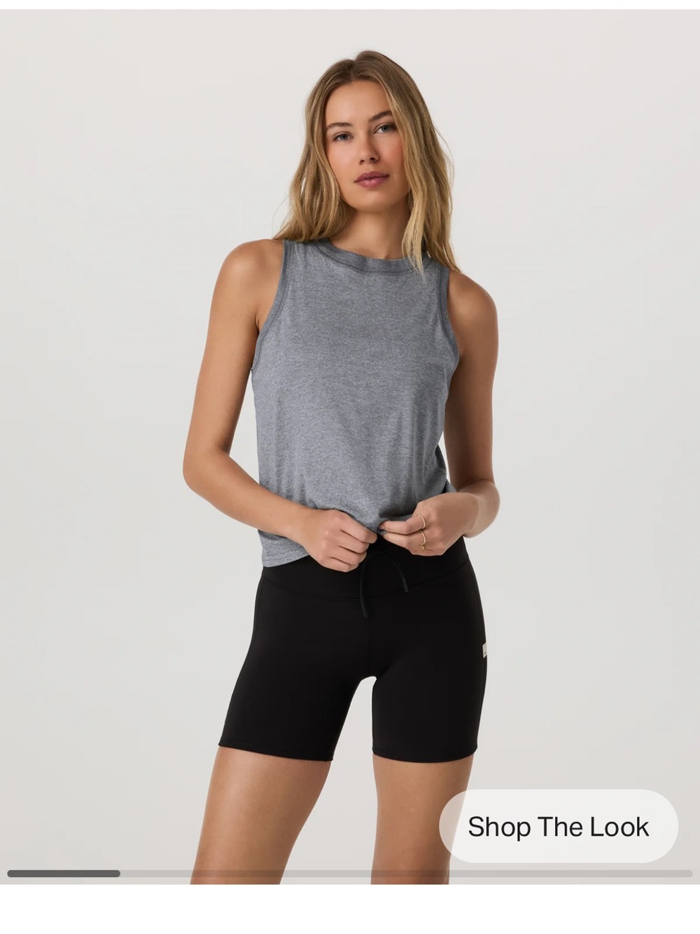 Vuori Sleeveless Heather Gray Athletic Tank Top sz small